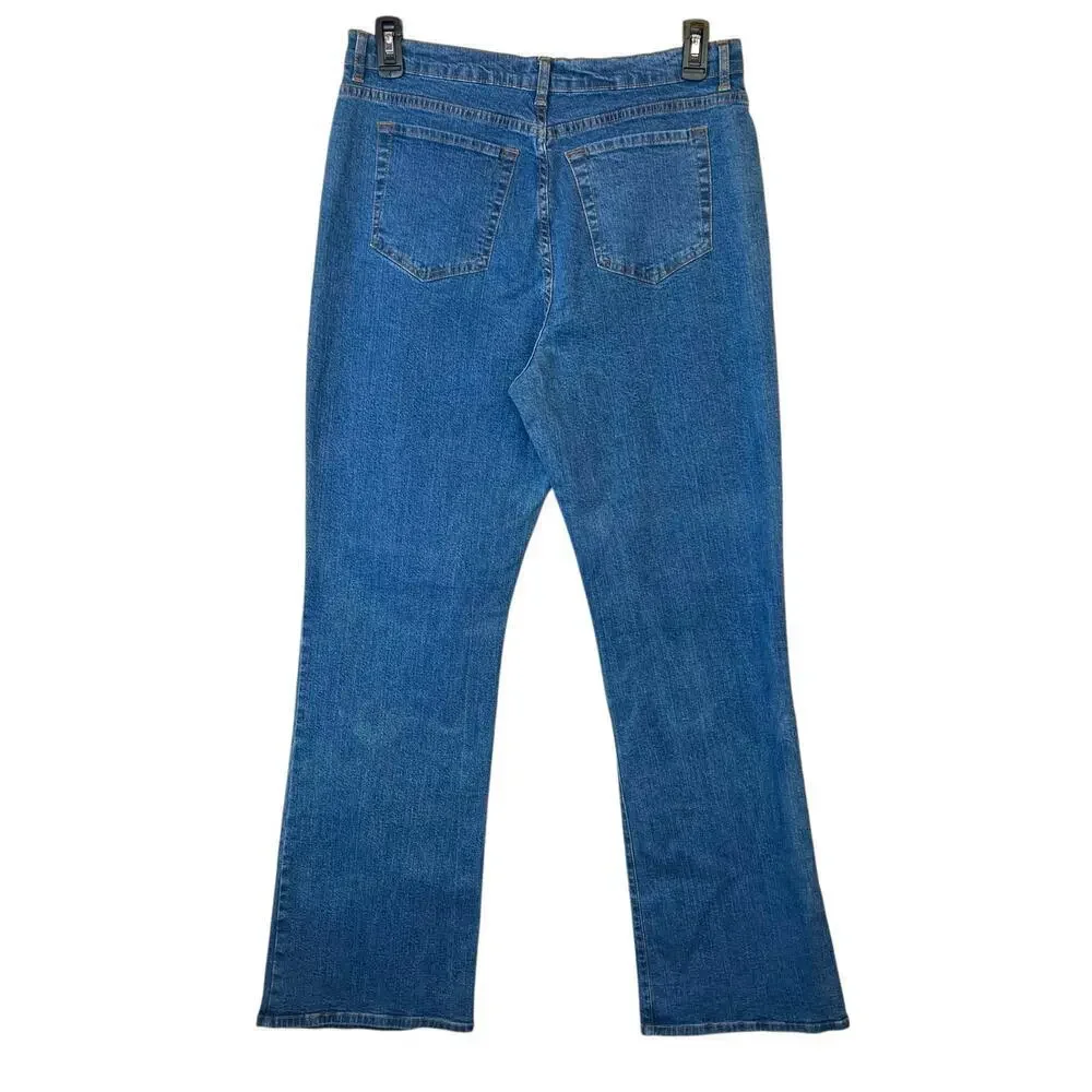 NYDJ Stretch Jeans Straight Leg in Blue Women's Size 16